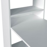 Mesa Escritorio con Estanteria Reversible, Medidas: 122 cm (Ancho) x 50 cm (Fondo) x 140 cm (Alto) Color Blanco
