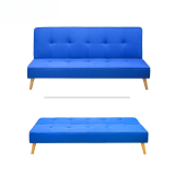 Sofá Cama de 2 Plazas - 188 x 88 x 88 cm - Apertura Clic-Clac - Máximo Relax, Confort y Resistencia Color Azul