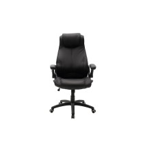 Sillón de Dirección en Piel Sintética Negro - 126/119 x 73 x 68 cm - Alta Calidad